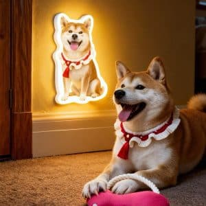 Custom Pet Portrait 3D LED Sign – Personalized Dog & Cat Photo Silhouette